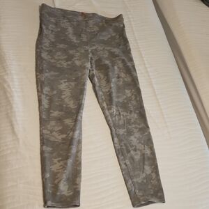 SPANX Gray Camouflage Leggings Spanx